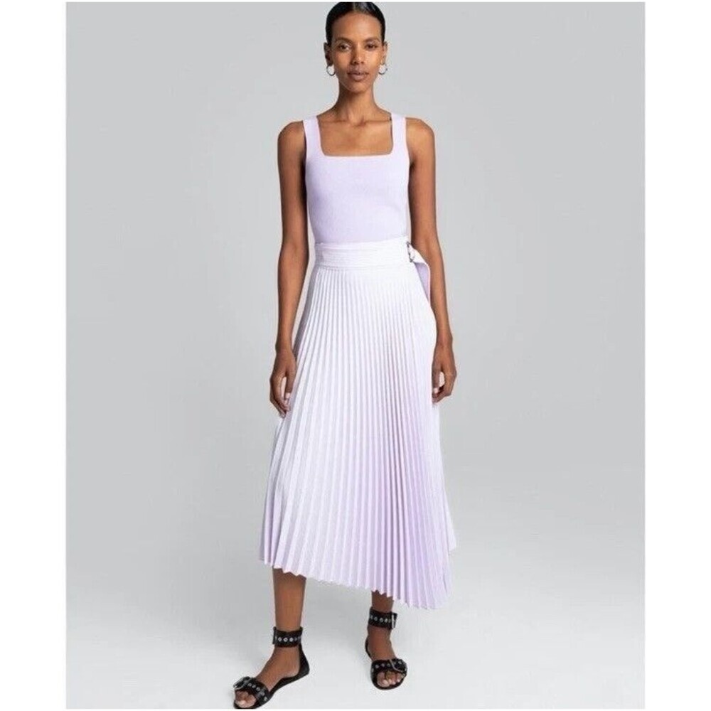 A.L.C. Victoria Cropped Tank Top Purple Lavender Knit Size XS $295 FLAWED READ